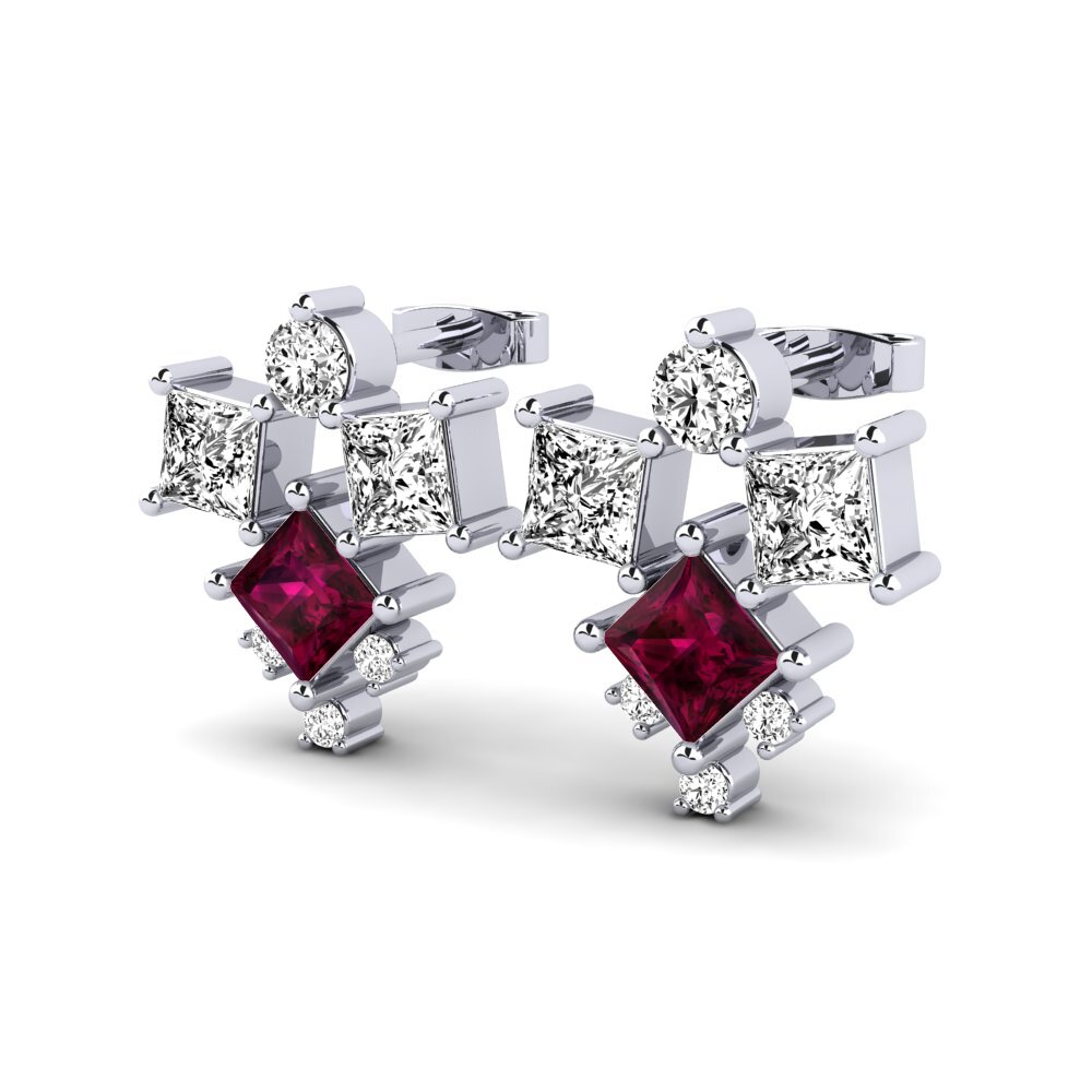 Granate Rhodolite Pendiente de mujer Alodie