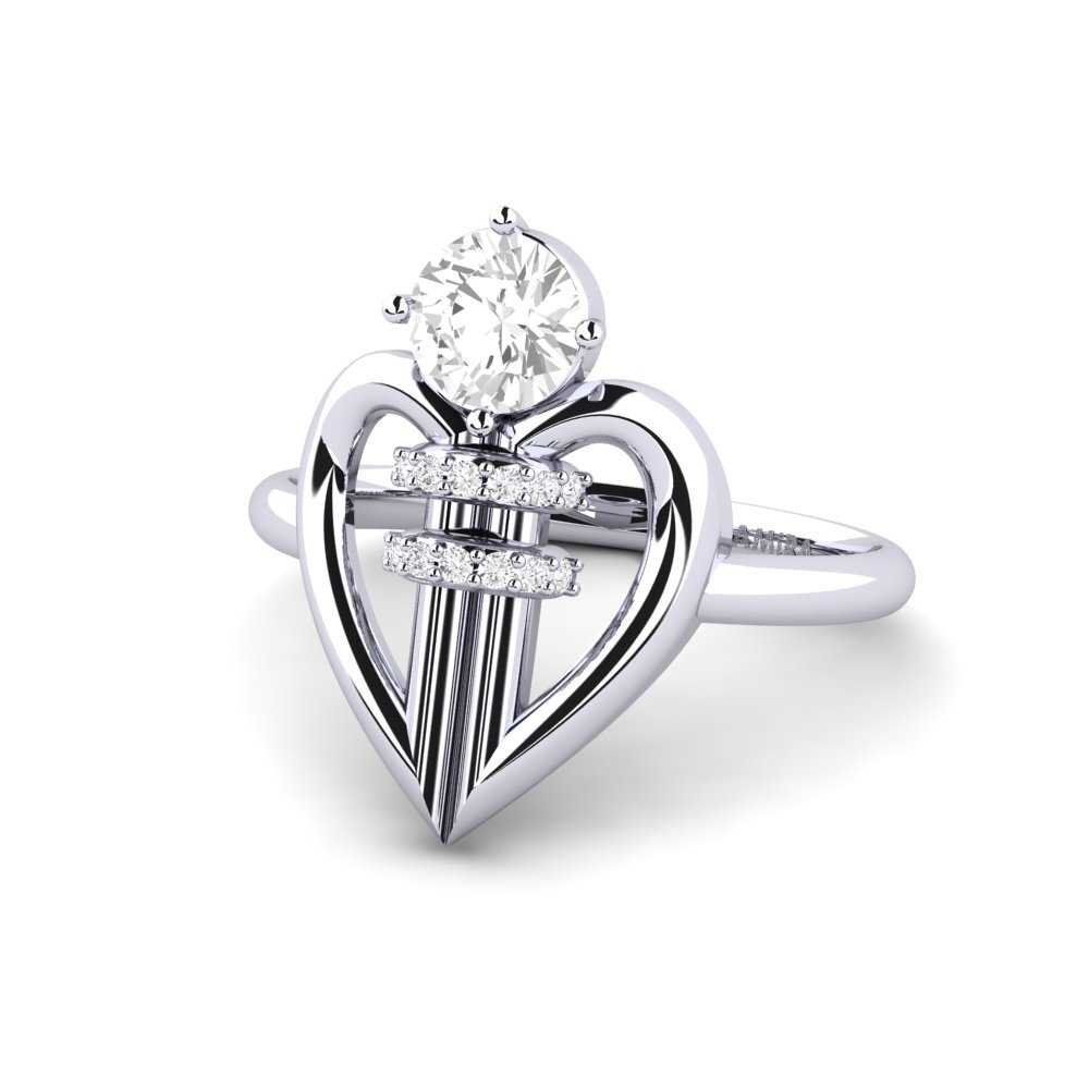 White sapphire Ring Aloeswood