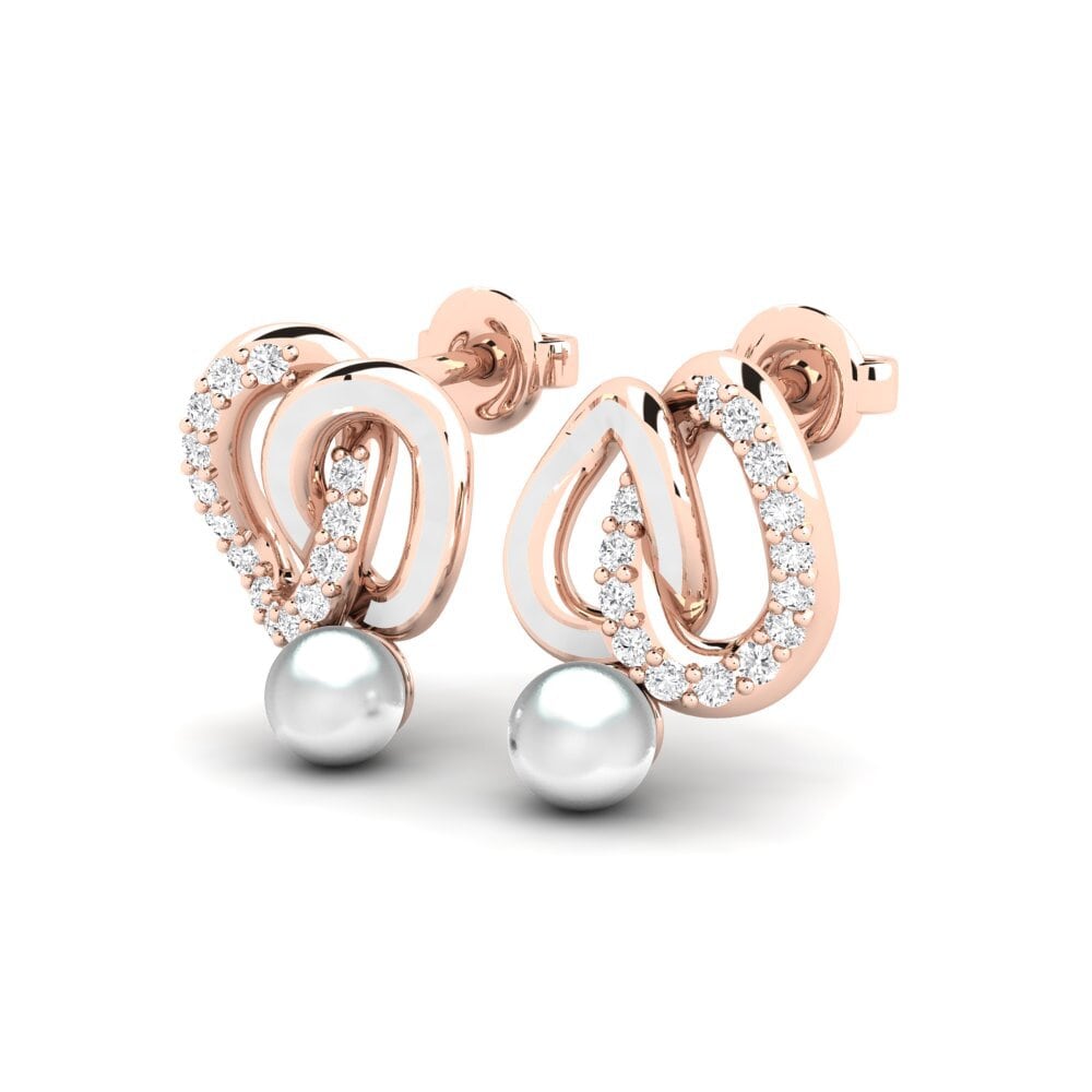 9ct Rose Gold Women's Earring Alofa
