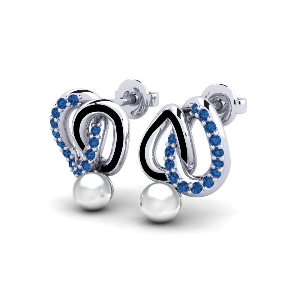 Dark Blue Zirconia Women's Earring Alofa
