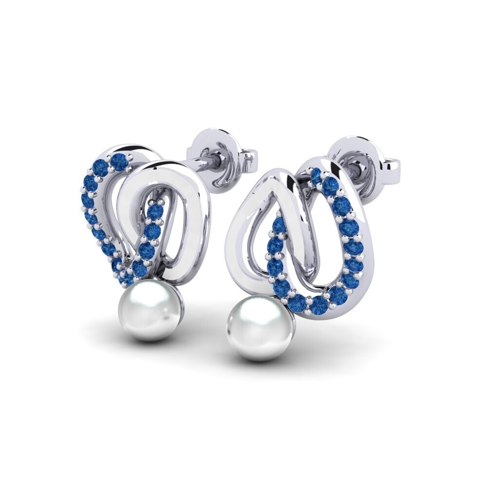 sapphire-zirconia ต่างหู Alofa