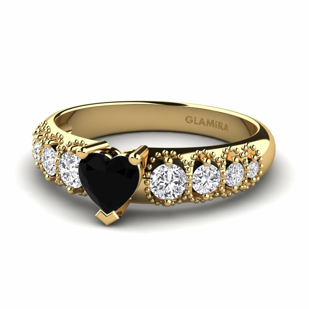 Black Sapphire Engagement Ring Alonnisos
