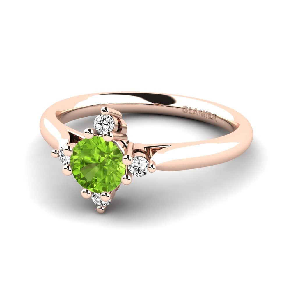 Peridoto Anillo de compromiso Alonsa