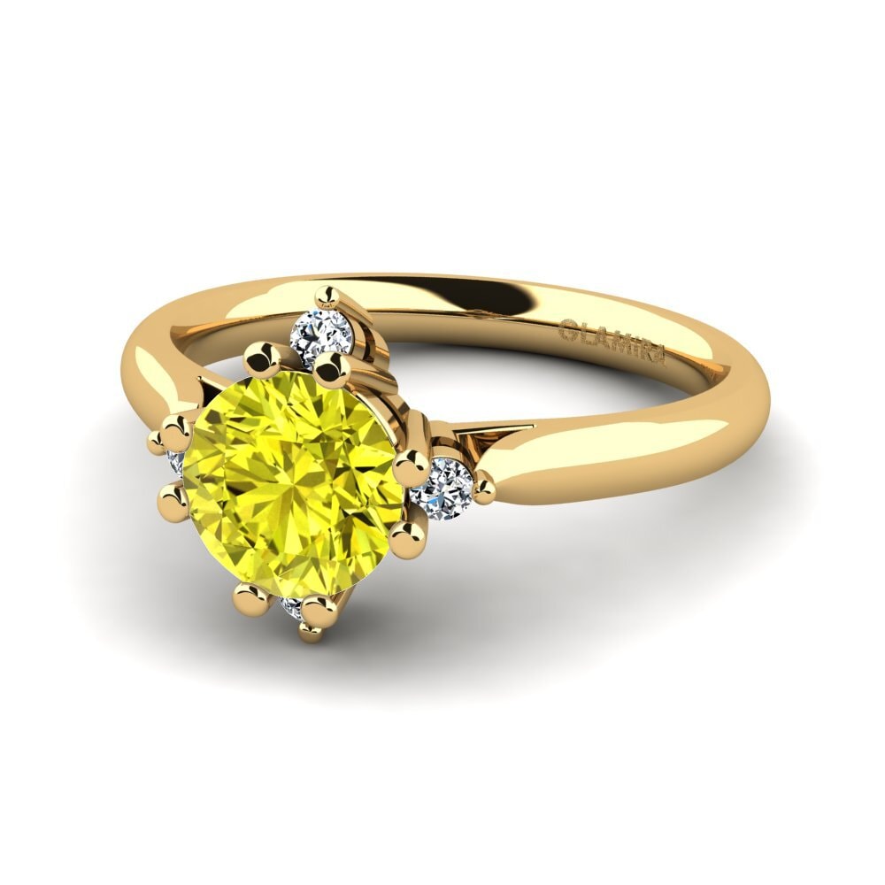 Yellow Diamond Engagement Ring Alonsa 1.0 crt