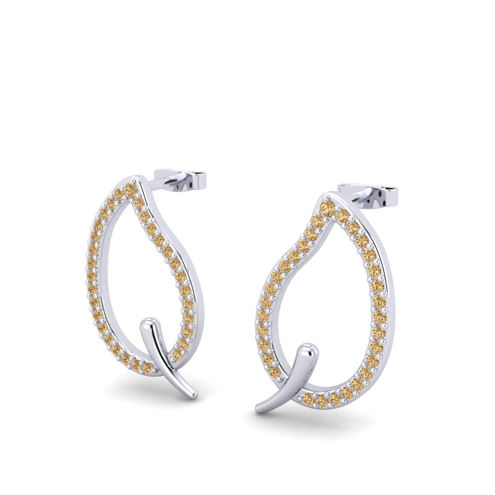 Diamante Marrón Pendiente de mujer Alphecca