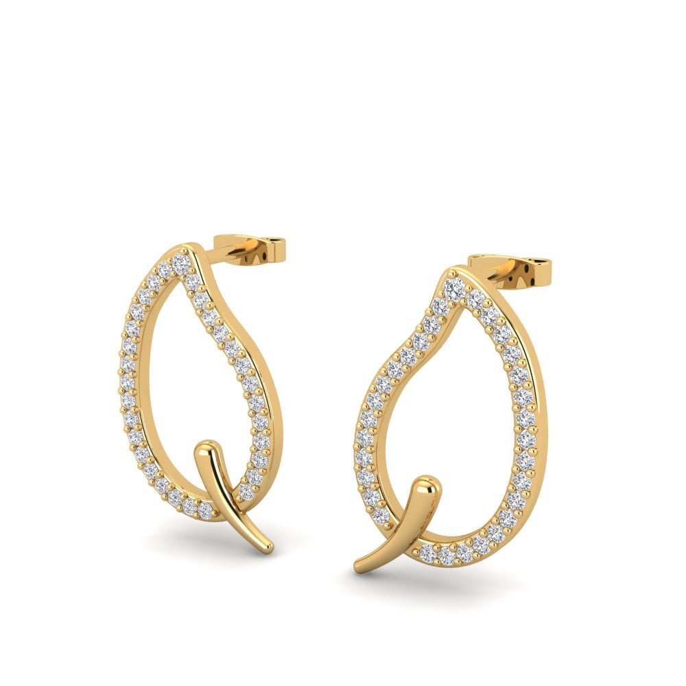 18ct Yellow Gold Women's Earring Alphecca