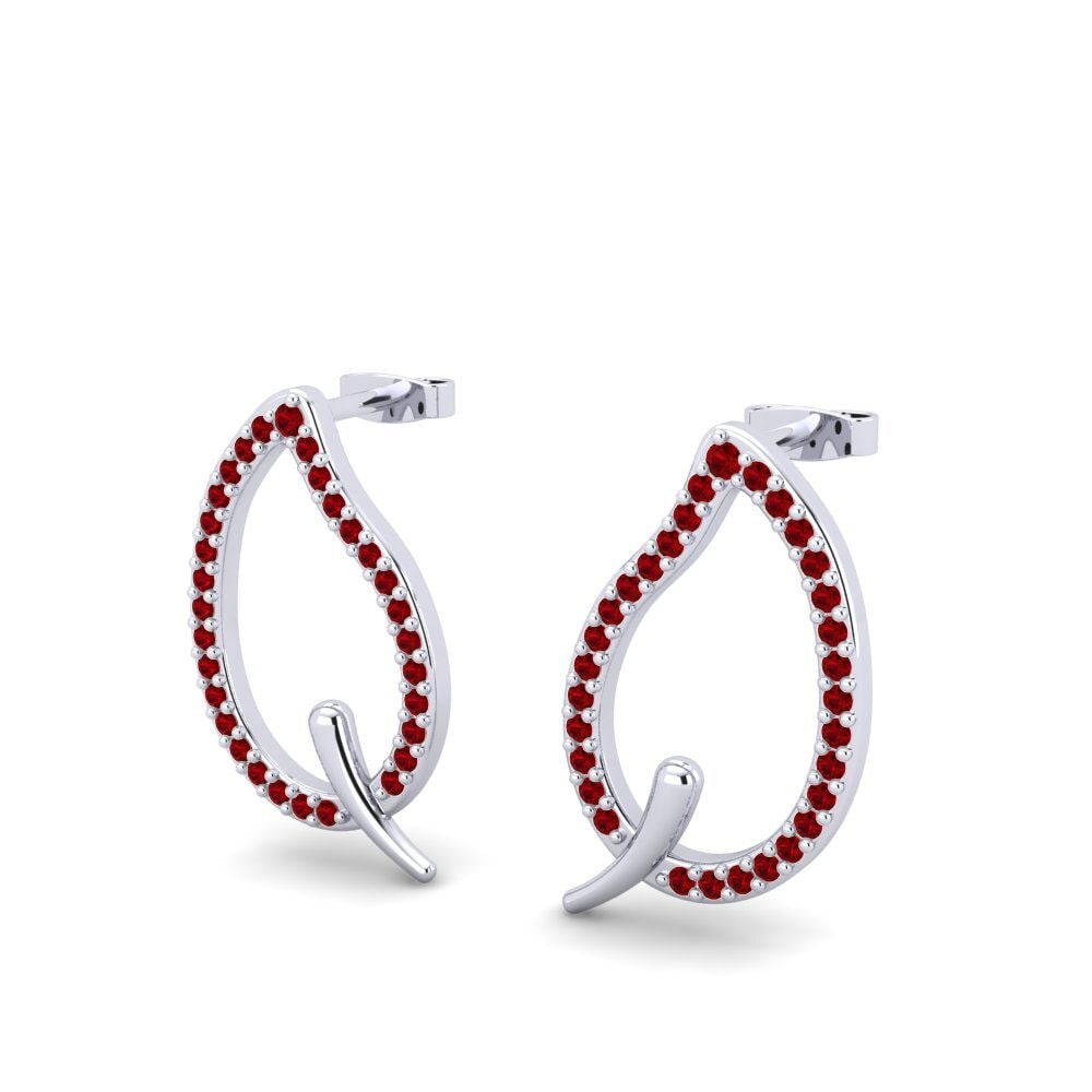 Red Zirconia Women's Earring Alphecca