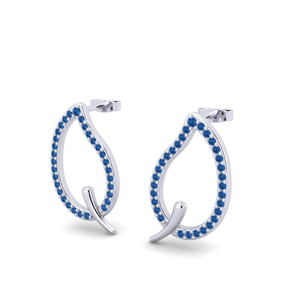 Dark Blue Zirconia Women's Earring Alphecca