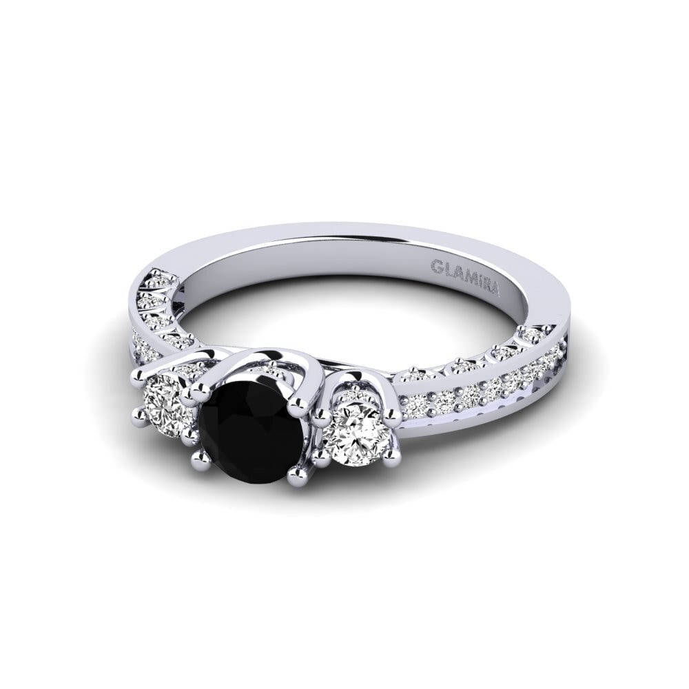 Black Onyx Engagement Ring Alsatia
