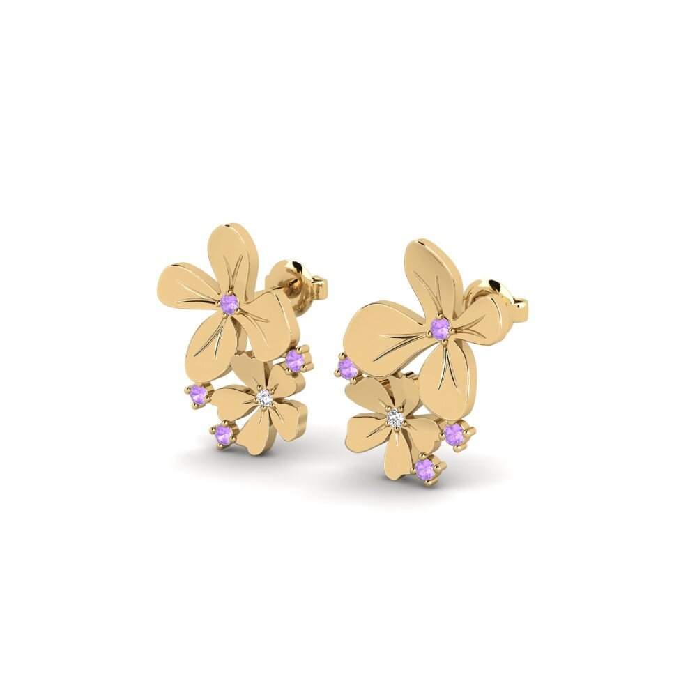 Améthyste Boucle d'oreille femme Altofonte