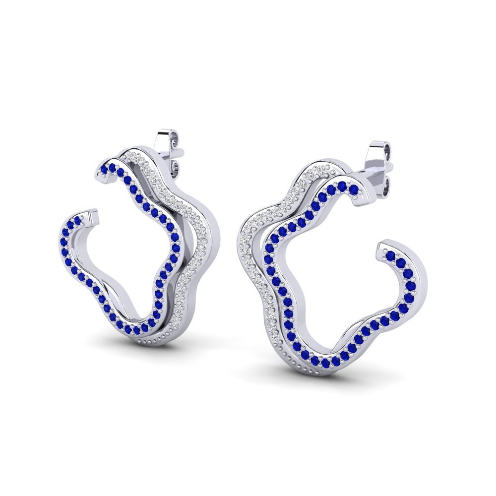 Đá Sapphire Bông tai nữ Alvera