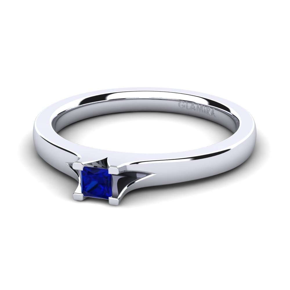 Princess Sapphire Engagement Ring Alvina 0.12 crt