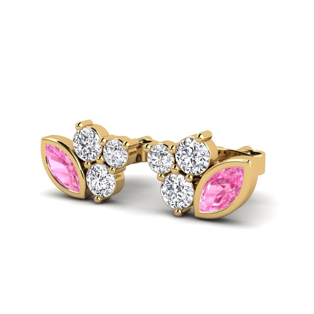 Marquise Pink Sapphire Women's Earring Amabley