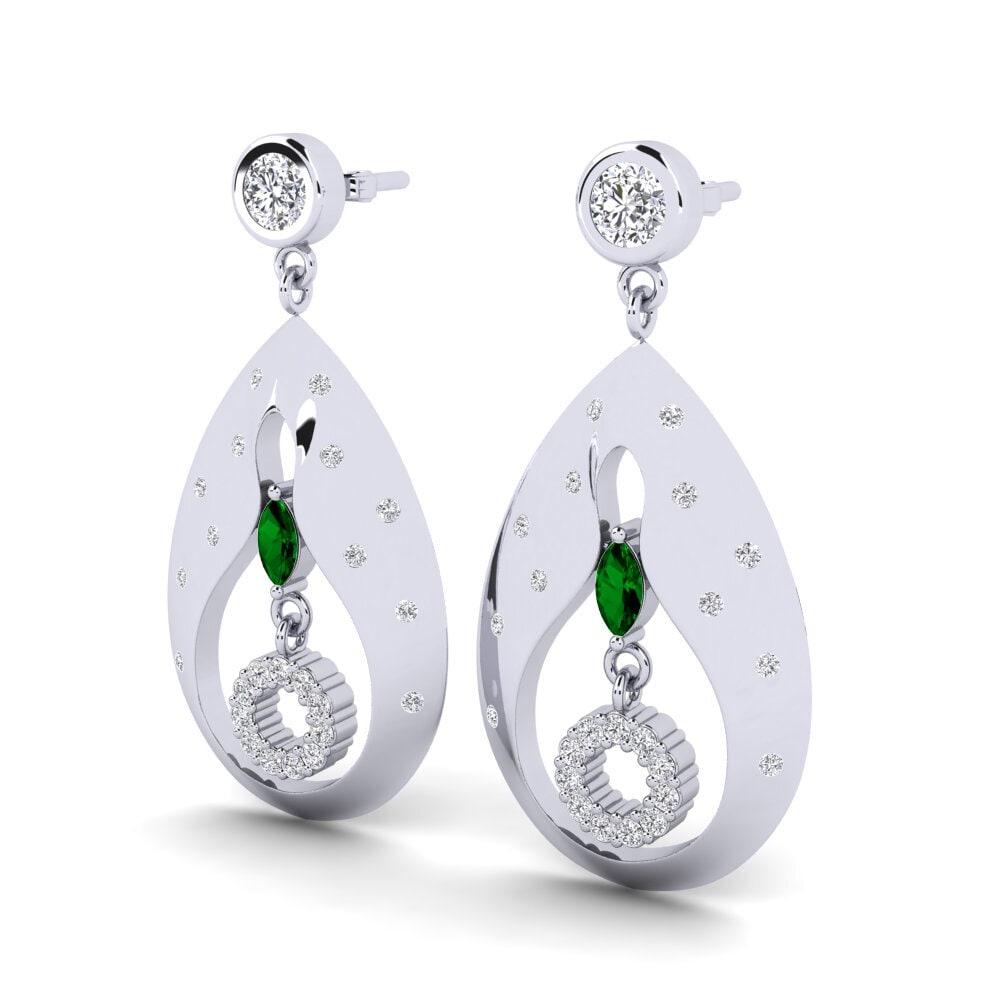 Marquesa Circonita Verde Pendiente de mujer Amador