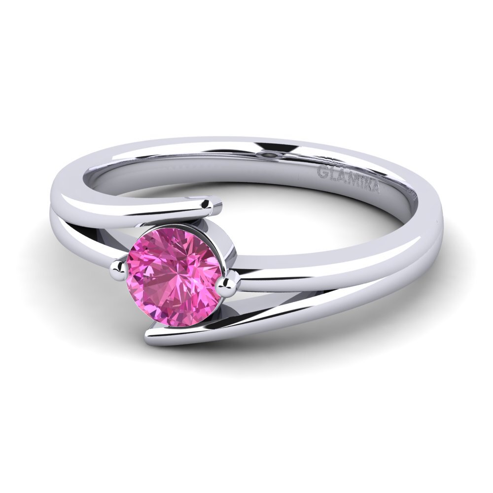 Rosa Topas Verlobungsring Amalia 0.5crt
