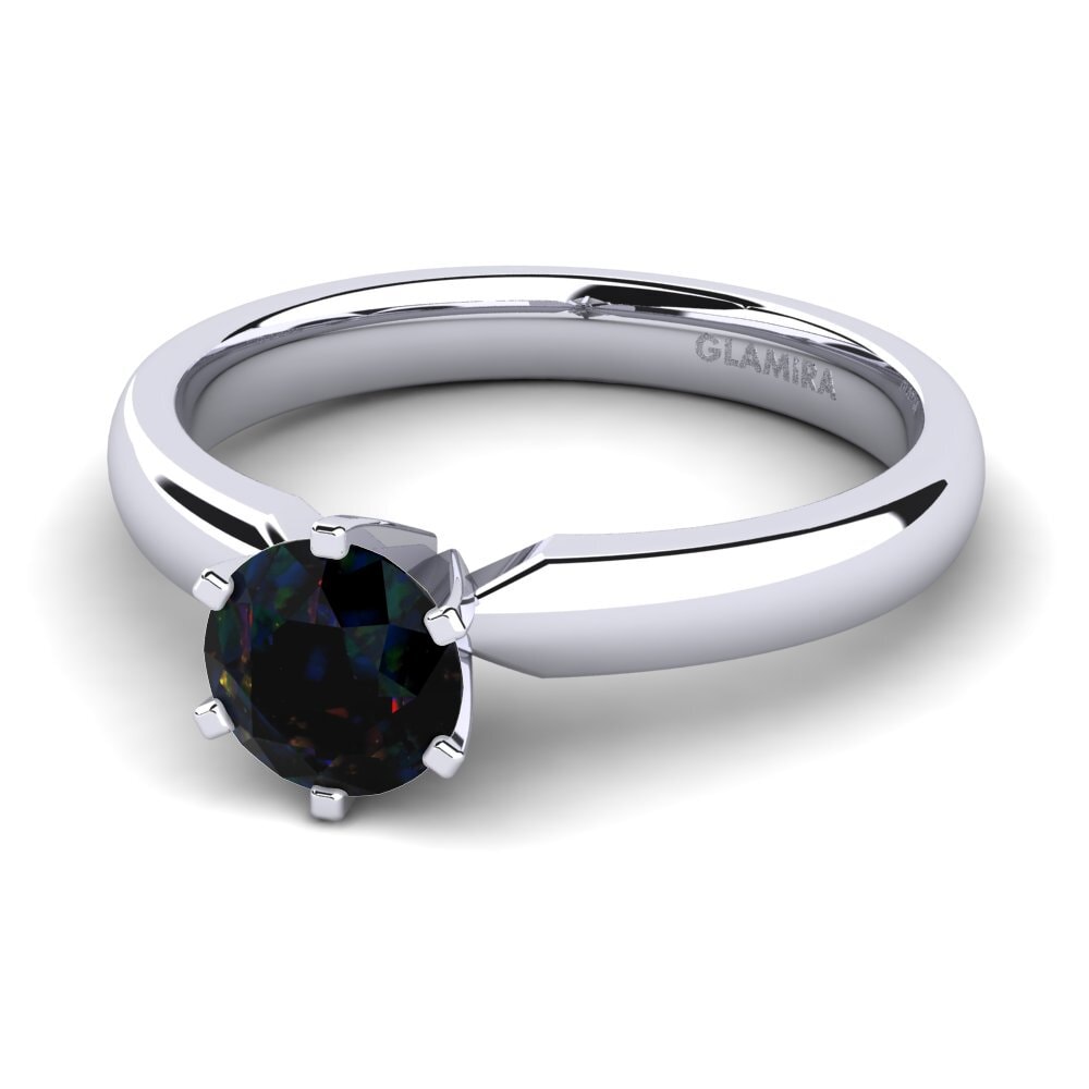 Opalo Negro Anillo de compromiso Amanda
