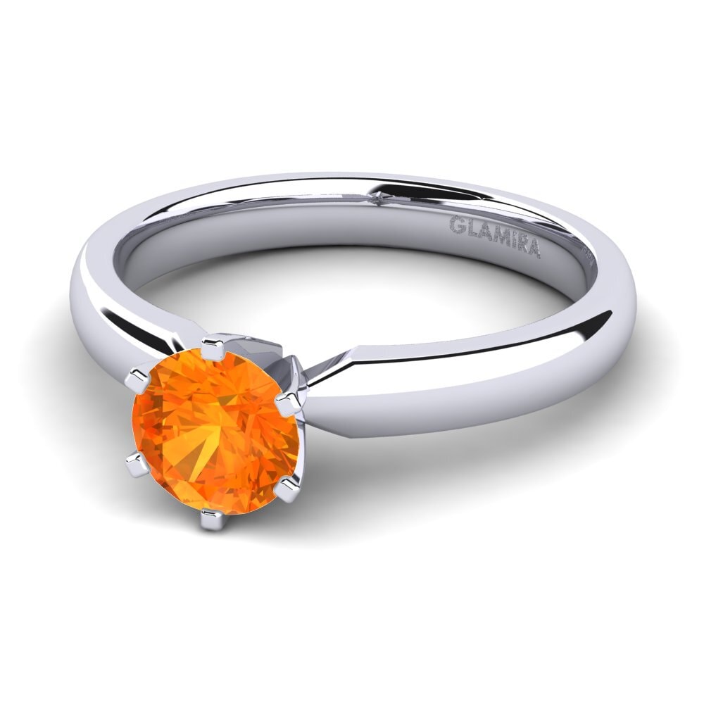 Zafiro Naranja Anillo de compromiso Amanda