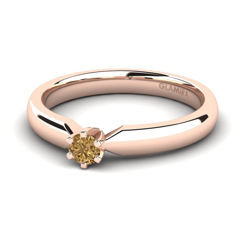 Diamante Marrón Anillo de compromiso Amanda 0.16crt