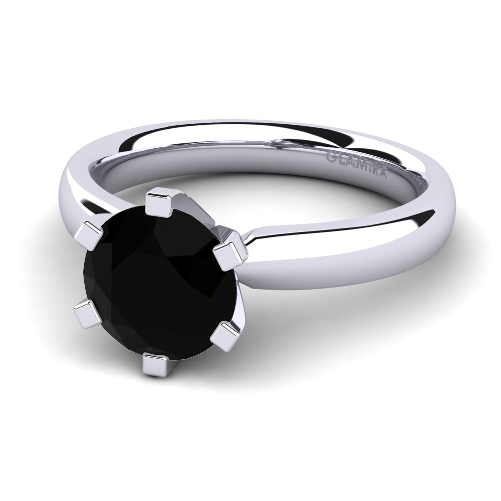 Black Sapphire Engagement Ring Amanda 2.0 crt