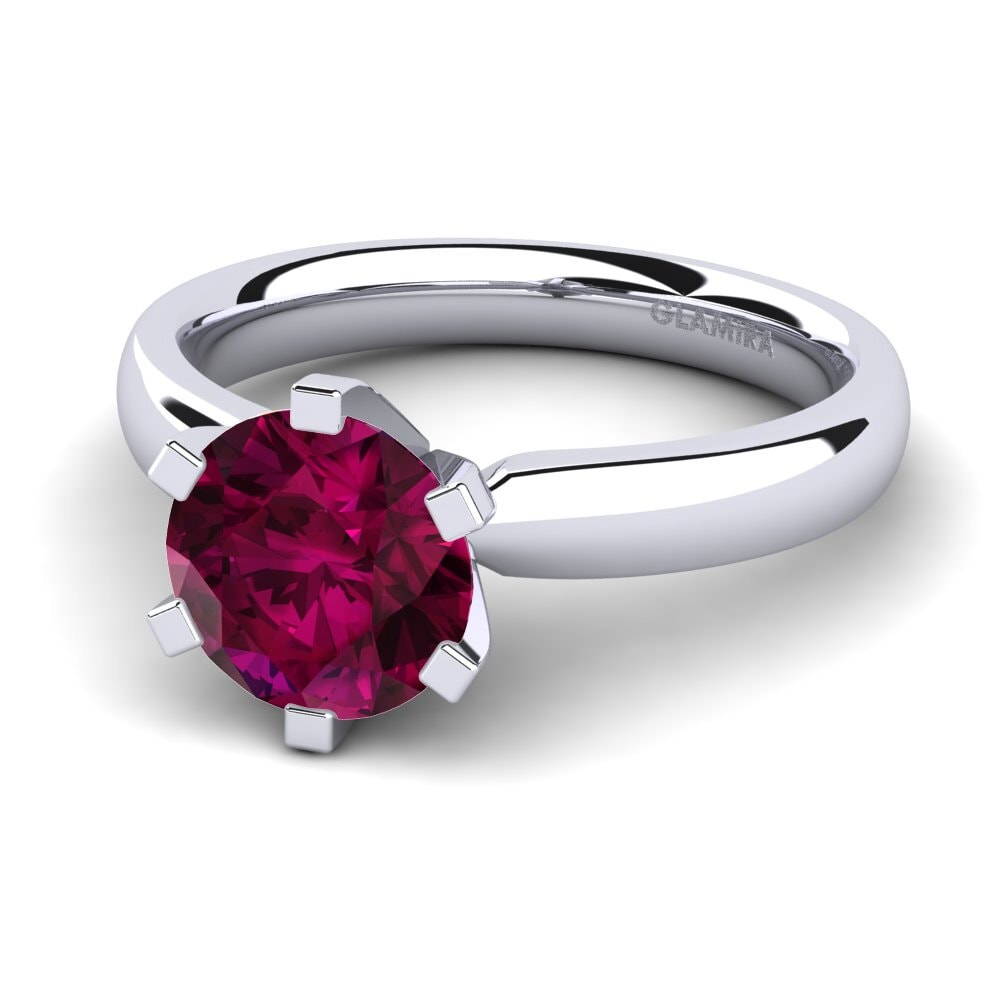 Granate Rhodolite Anillo de compromiso Amanda 2.0crt