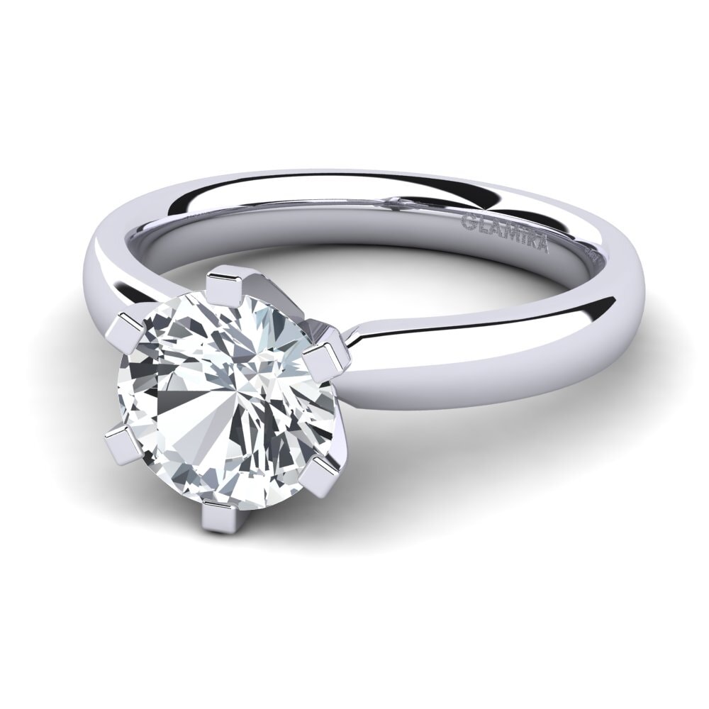 Weißer Zirkon Verlobungsring Amanda 2.0crt