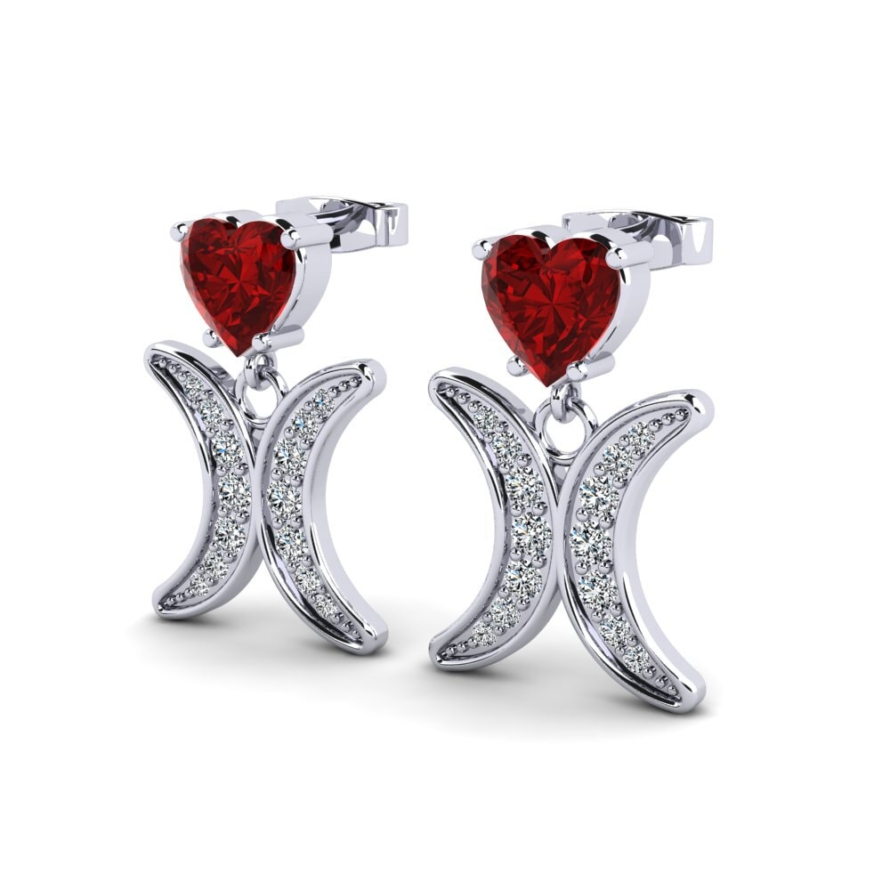 Ruby (Lab Created) Women's Earring Amande