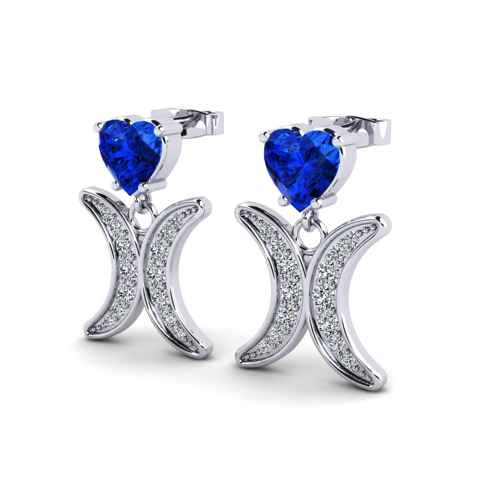 Đá Emerald (Đá nhân tạo) Bông tai nữ Amande