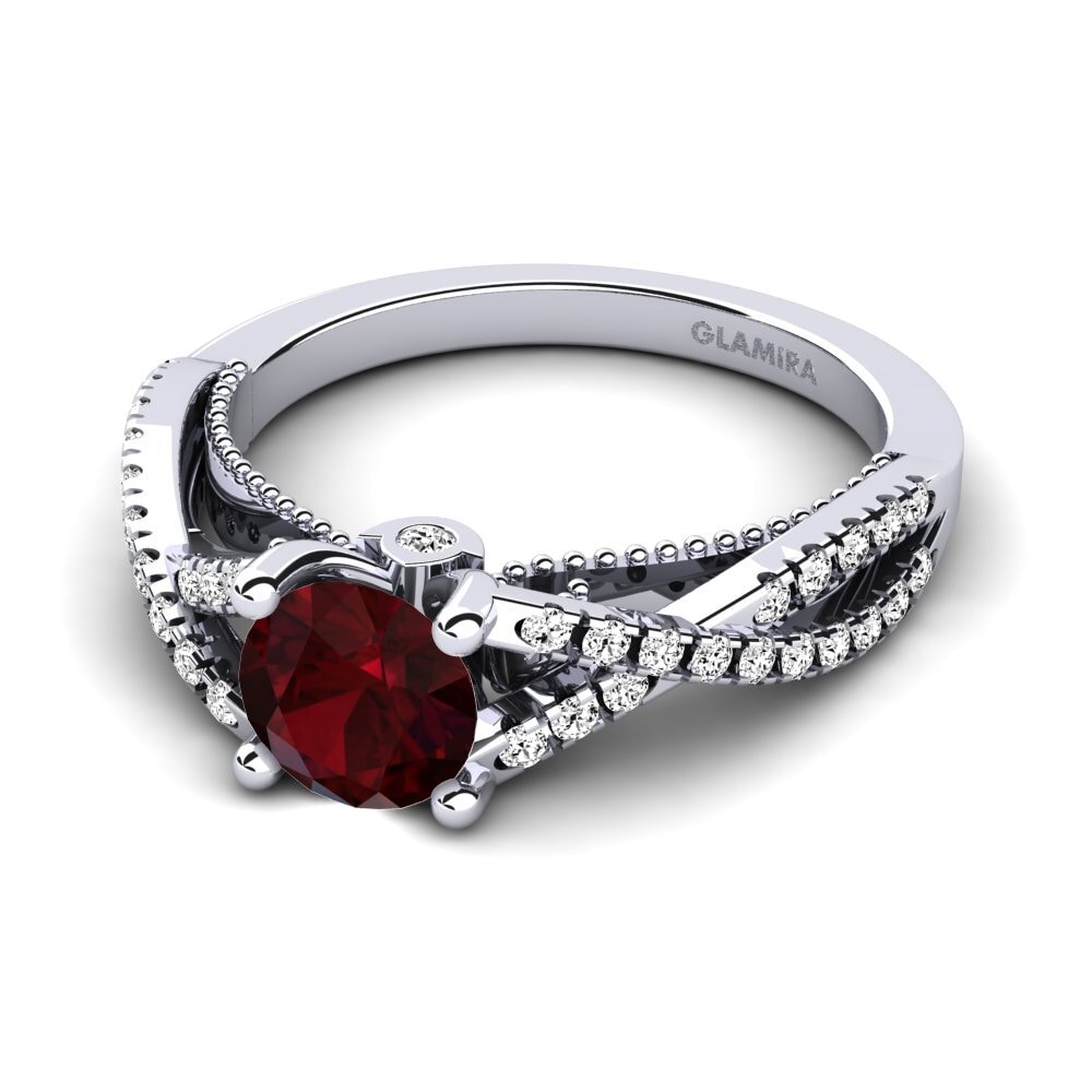 Garnet Engagement Ring Amaranta