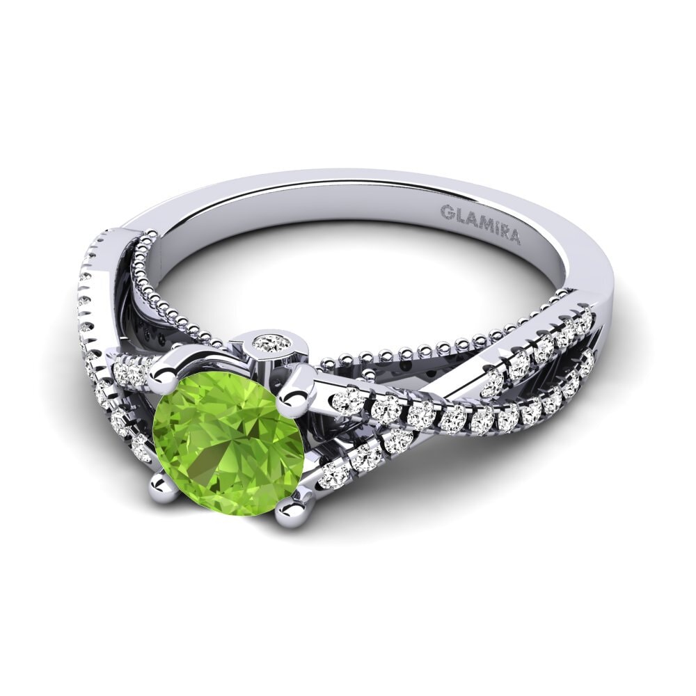 Peridoto Anillo de compromiso Amaranta