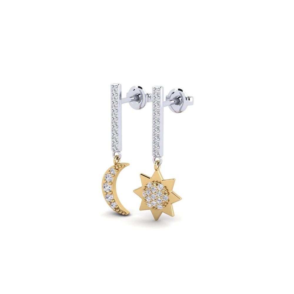 Weiß & Gelbgold 585 Damen ohrring Amarna