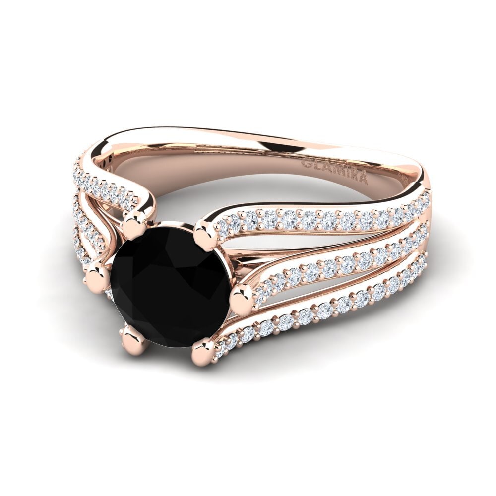 Black Diamond Engagement Ring Amatia