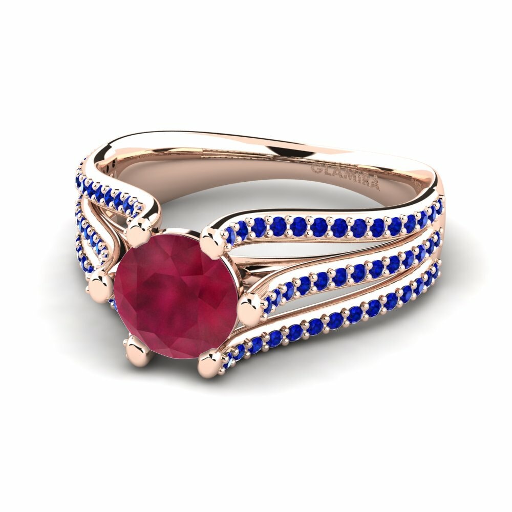Rubí Anillo de compromiso Amatia