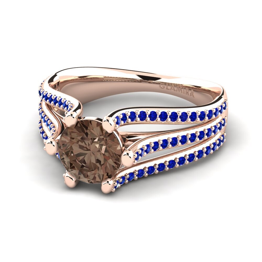 Smoky Quartz Engagement Ring Amatia