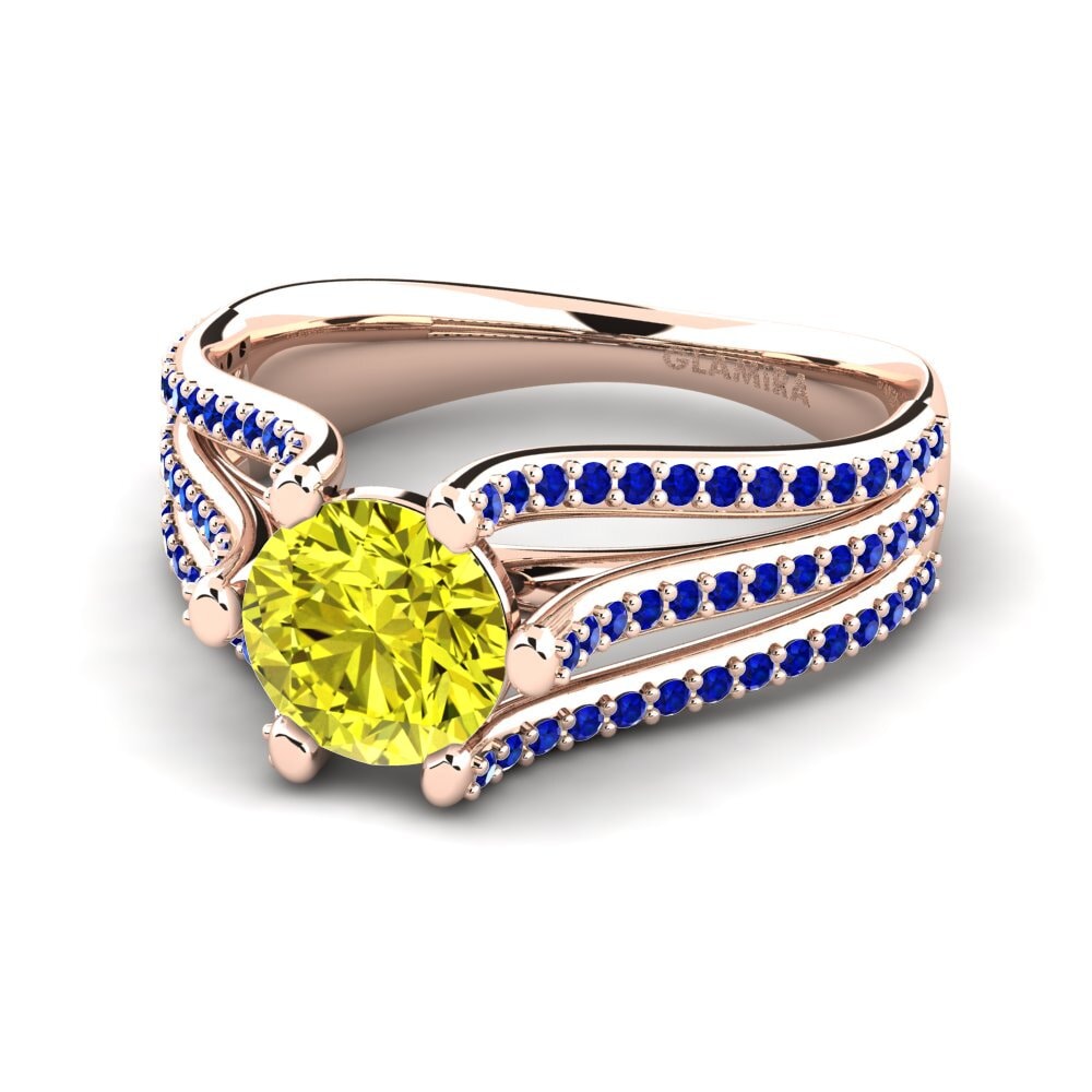 Yellow Diamond Engagement Ring Amatia