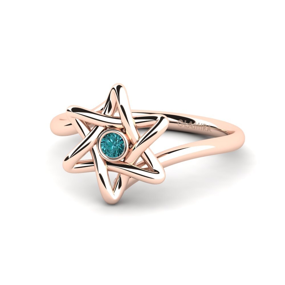 Diamante Azul Anel Amatog