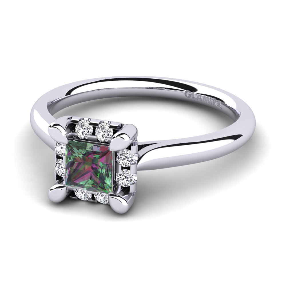 Mystic Topaz Engagement Ring Amay
