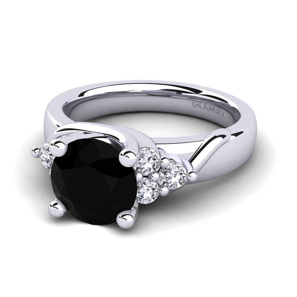 Black Sapphire Engagement Ring Amaya 2.0 crt
