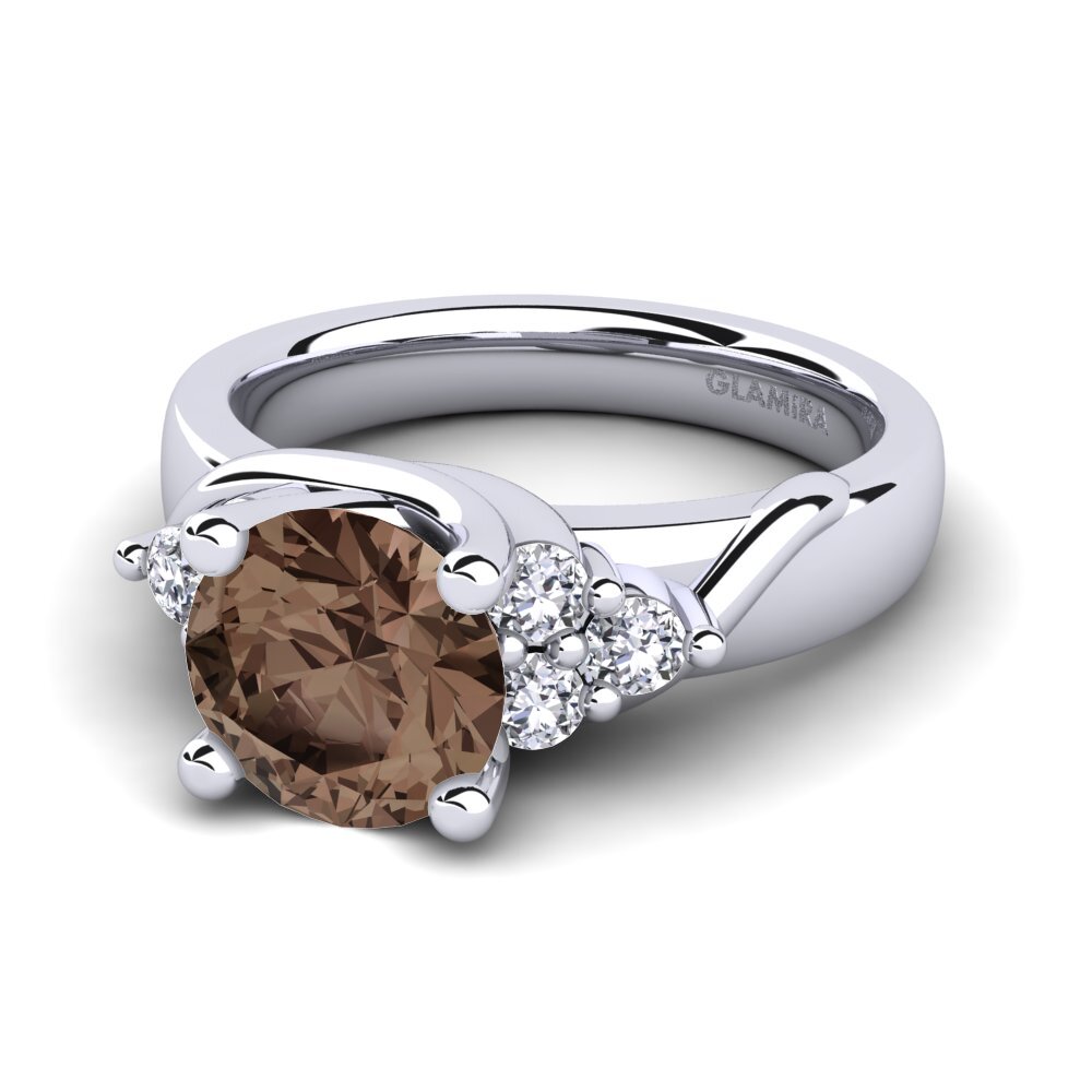 Smoky Quartz Engagement Ring Amaya 2.0 crt
