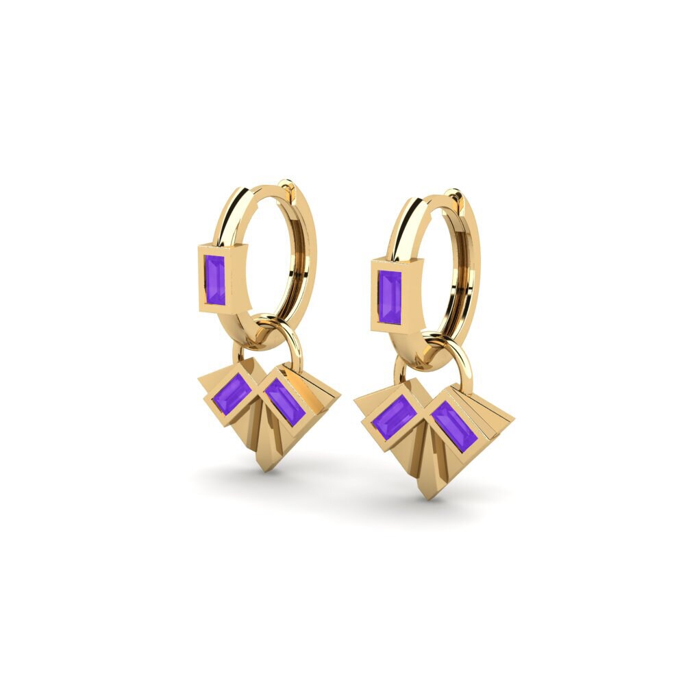 Ametista Brincos Feminino Ambiguous