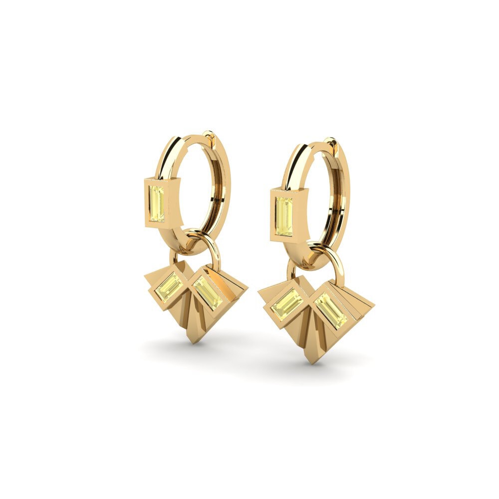 Yellow Sapphire Women's Earring Ambiguous