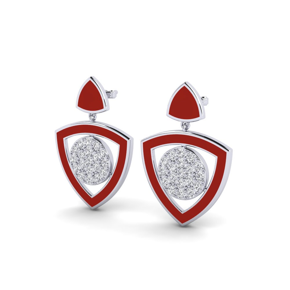 Labor-gezüchteter Diamant Damen ohrring Ambleny