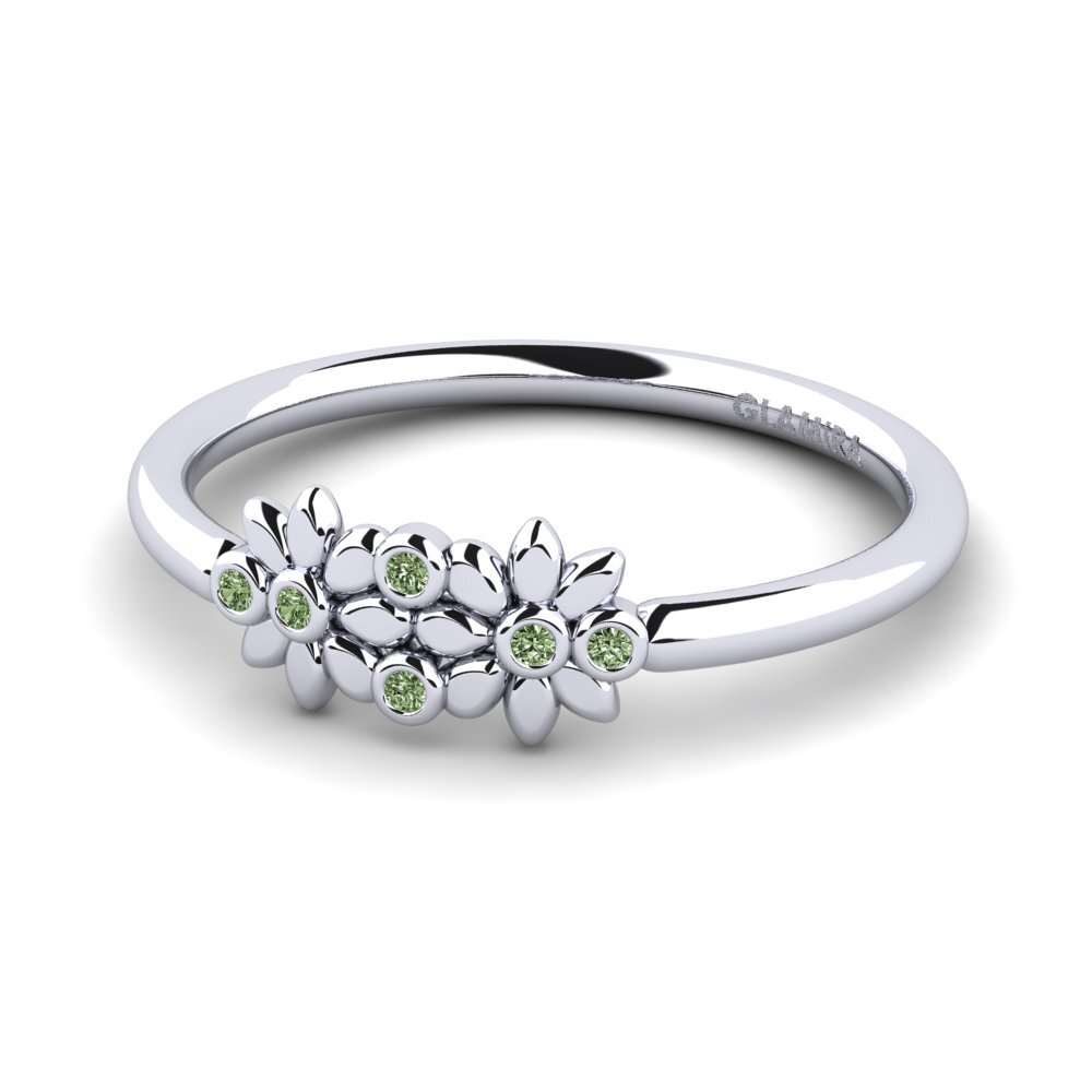 Diamante Verde Anillo Amenden