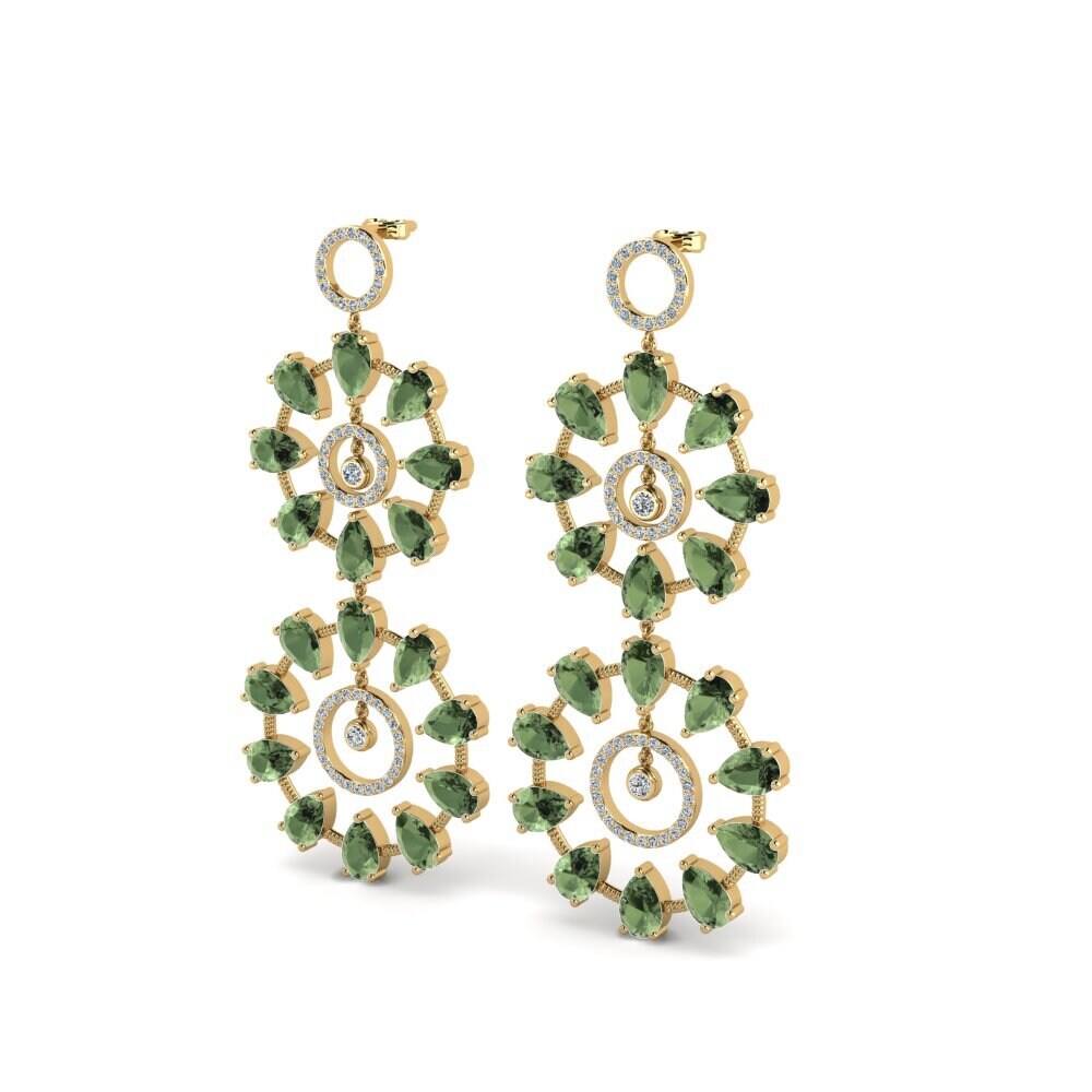 Đá Sapphire Xanh Bông tai nữ Amenya