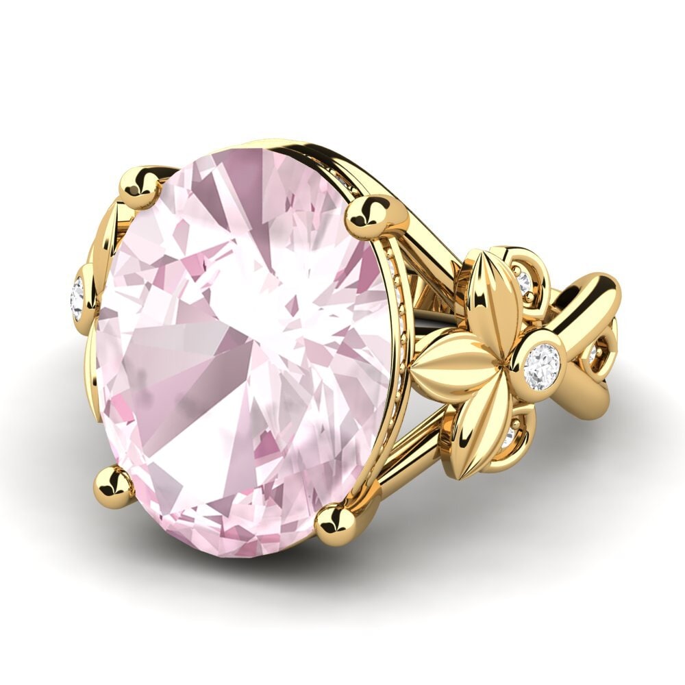 9k Oro Amarillo Anillo Ami