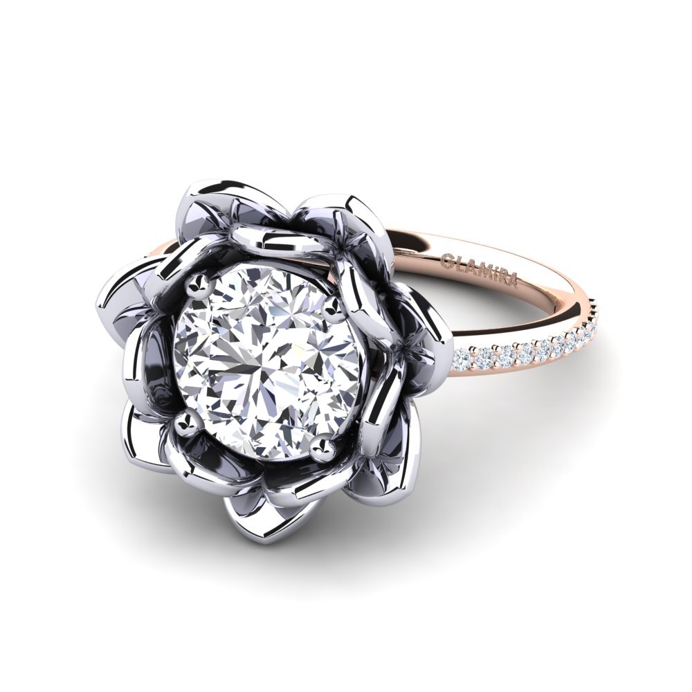 14ct White / Rose Gold Ring Amilesa