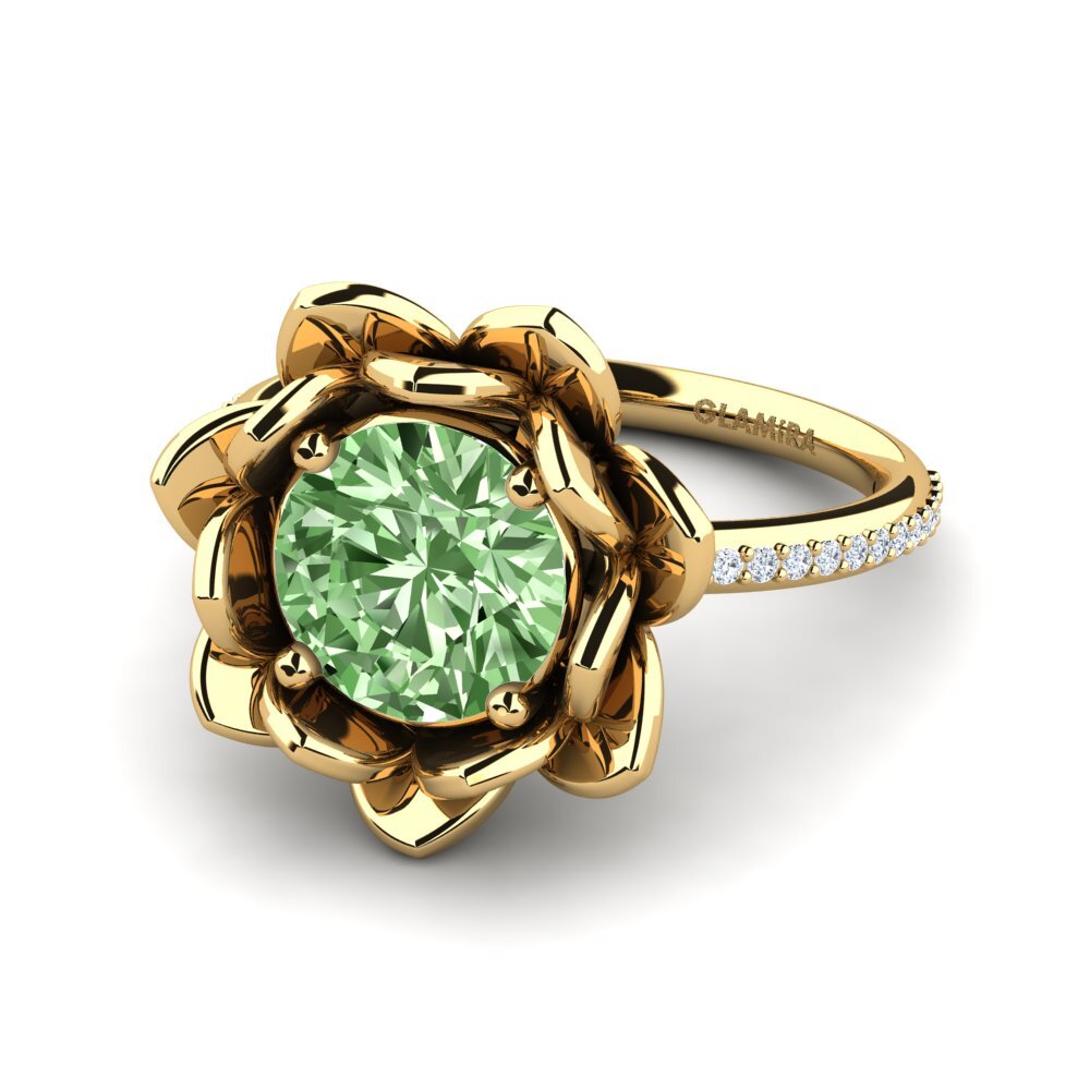 Diamante Verde Anillo Amilesa