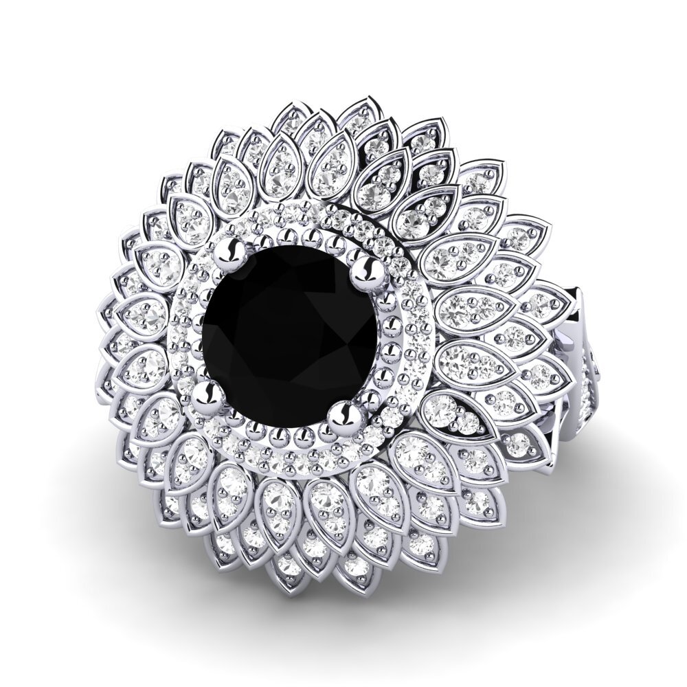 Black Sapphire Ring Amirella