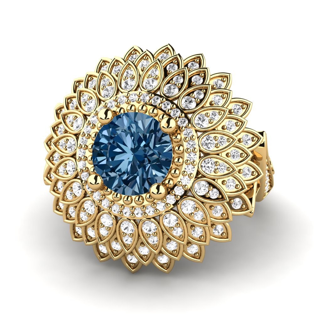 9k Oro Amarillo Anillo Amirella