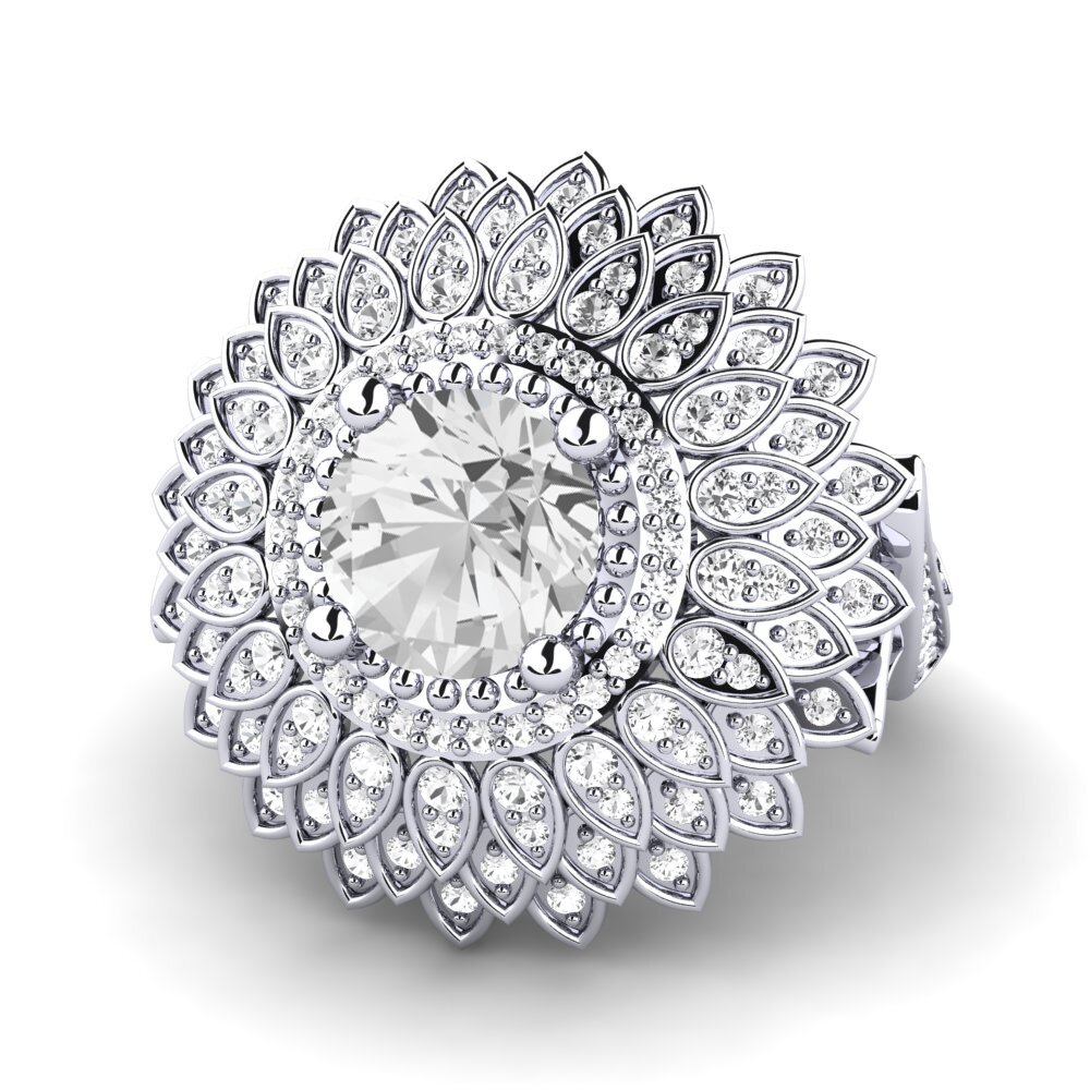 White sapphire Ring Amirella