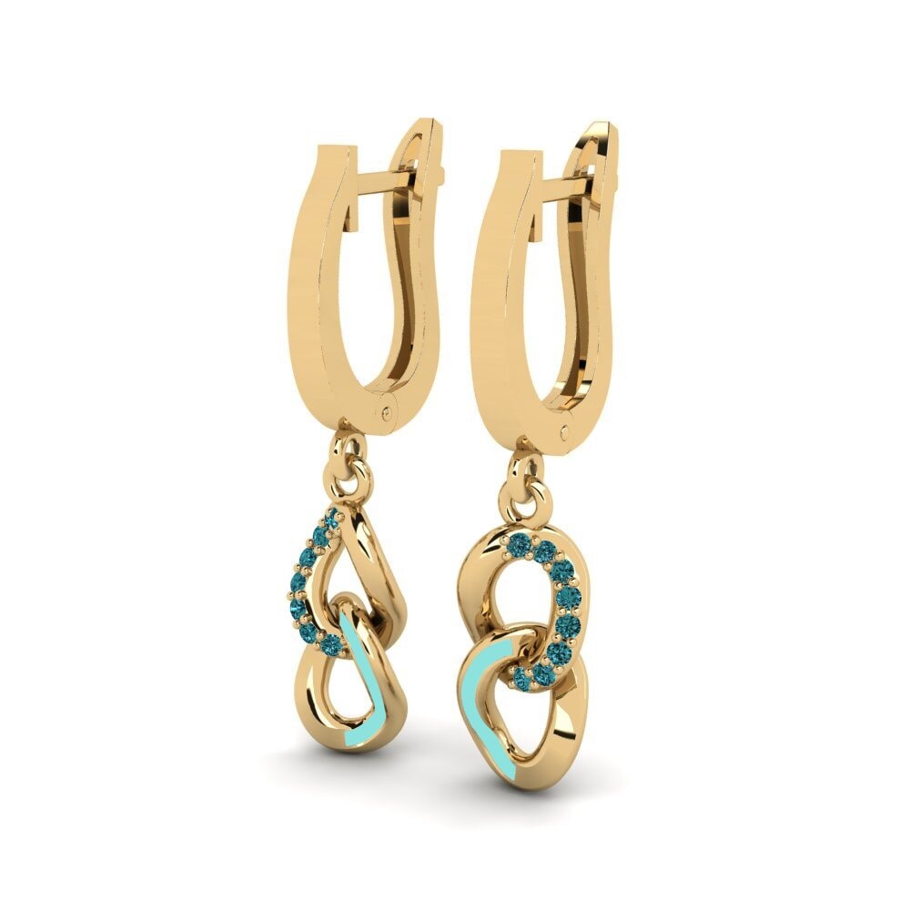 Diamante Azul Pendiente de mujer Amizade